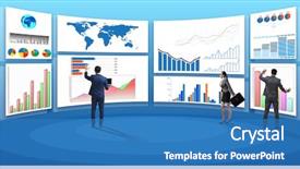  Presentation with finance - Presentation design having business charts and finance background and a teal colored foreground