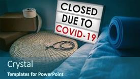  Presentation with pilates - PPT layouts consisting of business-closed-due-to-coronavirus background and a ocean colored foreground