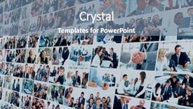  Presentation with metrics cloud collage business - PPT layouts enhanced with business collage made of some background and a seafoam green colored foreground