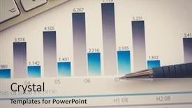  Presentation with collage - Presentation theme consisting of business collage with various items background and a  colored foreground