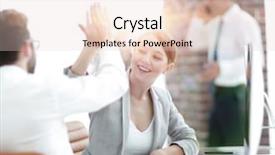  Presentation with business growth success biblical principles - Colorful presentation theme enhanced with business colleagues enjoying our success backdrop and a lemonade colored foreground