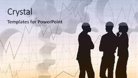  Presentation with shares - Slide set having gear wheels map - business colleagues talking against stocks background and a light blue colored foreground