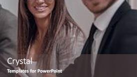  Presentation with smartphones - Presentation theme enhanced with business-colleagues-with-their-smartphones background and a dark gray colored foreground