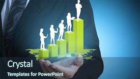  Presentation with financial - Slide set consisting of business comminucation - businessman with financial symbols coming background and a wine colored foreground