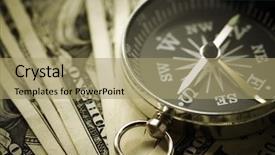  Presentation with finance - Colorful theme enhanced with business compass - finance concept backdrop and a mint green colored foreground
