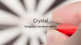  Presentation with dark green and red - Presentation theme having business competition - hand aiming to target background and a lemonade colored foreground