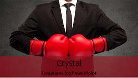  Presentation with red grey - Cool new PPT layouts with business competition - well dressed sales person standing backdrop and a crimson colored foreground