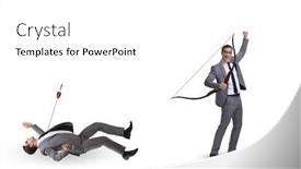  Presentation with business competition - Colorful PPT theme enhanced with business-competition-concept-with-businessman backdrop and a white colored foreground