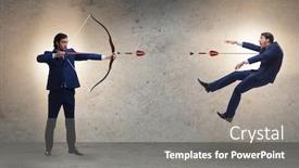  Presentation with business competition - Presentation theme enhanced with business-competition-concept-with-businessman background and a gray colored foreground