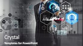  Presentation with strategy - PPT theme consisting of business concept - drawing his progress strategy mixed background and a dark gray colored foreground