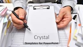  Presentation with financial reports - Amazing slide deck having business-concept-blank-paper-sheet backdrop and a light gray colored foreground