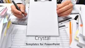  Presentation with financial reports - Audience pleasing slide set consisting of business-concept-blank-paper-sheet backdrop and a light gray colored foreground