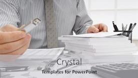  Presentation with flash - Cool new presentation theme with business-concept-businessman-s-working backdrop and a light gray colored foreground