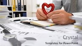  Presentation with financial reports - Beautiful PPT theme featuring business-concept-businessman-working backdrop and a sky blue colored foreground