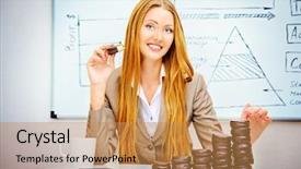  Presentation with food industry - Colorful theme enhanced with business concept confectionary food industry backdrop and a  colored foreground