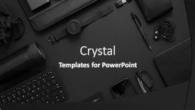 Presentation with black business - Beautiful PPT theme featuring business-concept-flat-lay-composition backdrop and a dark gray colored foreground