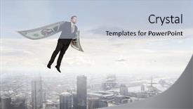  Presentation with freedom - Cool new theme with business concept money is freedom backdrop and a  colored foreground