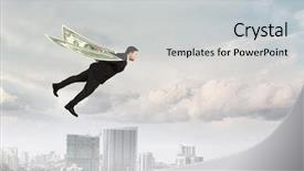  Presentation with freedom - PPT layouts enhanced with business concept money is freedom background and a  colored foreground