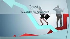  Presentation with recovery - Presentation design featuring business concept of both crisis and recovery background and a light blue colored foreground