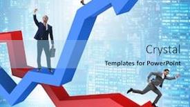  Presentation with recovery - Slides having business-concept-of-both-crisis background and a light blue colored foreground