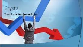  Presentation with recovery - Slide deck featuring business-concept-of-both-crisis background and a light blue colored foreground