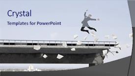  Presentation with overcome - PPT theme consisting of business concept of businessman overcome background and a  colored foreground