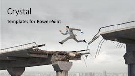  Presentation with overcome - PPT layouts having business concept of businessman overcome background and a  colored foreground