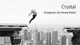  Presentation with overcome - Presentation theme enhanced with business concept of businessman overcome background and a white colored foreground