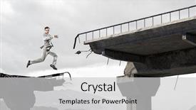  Presentation with overcome - Theme featuring business concept of businessman overcome background and a  colored foreground