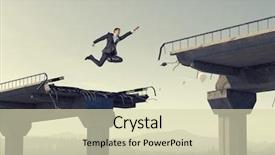  Presentation with overcome - Beautiful PPT theme featuring business concept of businessman overcome backdrop and a  colored foreground