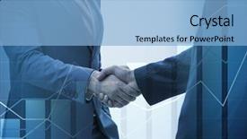  Presentation with economic - Theme having business concept of cooperation background and a  colored foreground