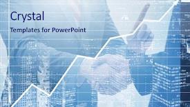  Presentation with economic - Audience pleasing theme consisting of business concept of cooperation backdrop and a  colored foreground