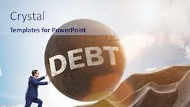  Presentation with borrowing - Beautiful PPT layouts featuring business-concept-of-debt backdrop and a sky blue colored foreground