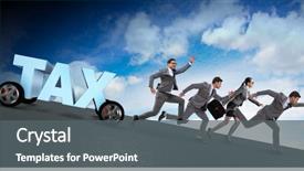  Presentation with burden - Colorful PPT layouts enhanced with business concept of tax payments backdrop and a gray colored foreground