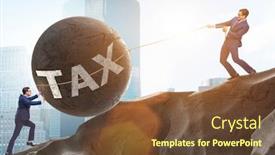  Presentation with burden - Slides featuring business-concept-of-tax-payments background and a tawny brown colored foreground