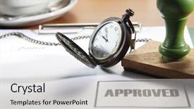  Presentation with business process - Slides enhanced with business concept of the process background and a light gray colored foreground