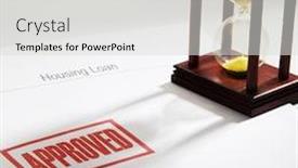  Presentation with business loan - Colorful theme enhanced with business-concept-of-the-process backdrop and a light gray colored foreground