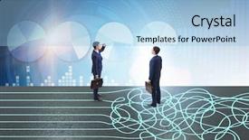  Presentation with uncertainty - Slides featuring business concept of uncertainty background and a light blue colored foreground