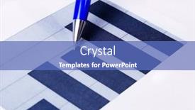  Presentation with business report - Presentation enhanced with business-concept-pen-and-finance background and a teal colored foreground