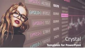  Presentation with financial market - Slides enhanced with business-concept-portrait background and a gray colored foreground