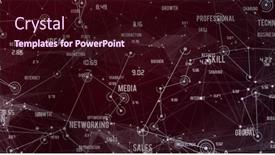  Presentation with business networking - Presentation enhanced with business-concept-texts-and-network background and a wine colored foreground