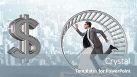 Presentation with running - Slide set with business-concept-with-businessman-running background and a light blue colored foreground