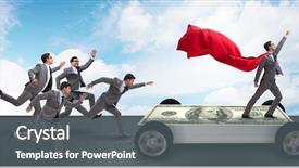  Presentation with car business - Cool new PPT theme with business concept with dollar car backdrop and a gray colored foreground