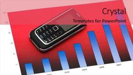  Presentation with phone - Cool new presentation theme with business concept with mobile phone backdrop and a red colored foreground