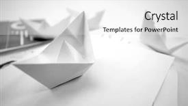  Presentation with closeup of a paper boat - Amazing slide set having business concept with paper boats backdrop and a white colored foreground