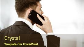  Presentation with busy work - Beautiful presentation design featuring business-concept-young-businessman-back backdrop and a tawny brown colored foreground