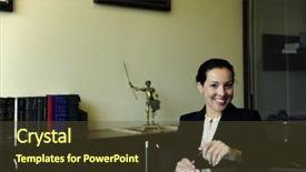  Presentation with lawyer - Beautiful slides featuring business conservative - portrait of a female lawyer backdrop and a tawny brown colored foreground