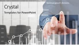  Presentation with sales - Colorful slide set enhanced with business consultant - analyzing sales data backdrop and a light gray colored foreground