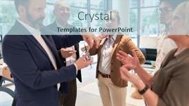  Presentation with team planning - Slide deck consisting of business-consultants-and-start-up background and a sky blue colored foreground