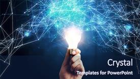  Presentation with business continuity - Presentation with business continuity - innovative idea in businessman hand background and a navy blue colored foreground